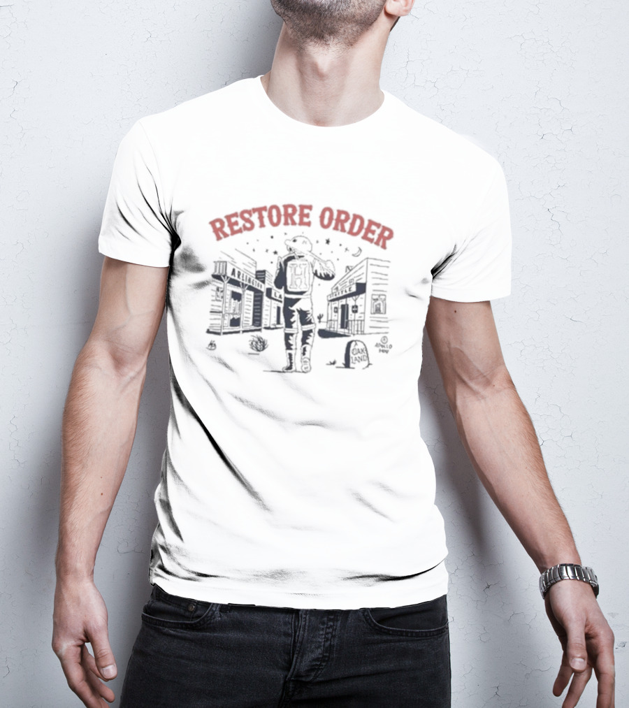 Restore Order Lunar Streetscape Astronaut T-Shirt