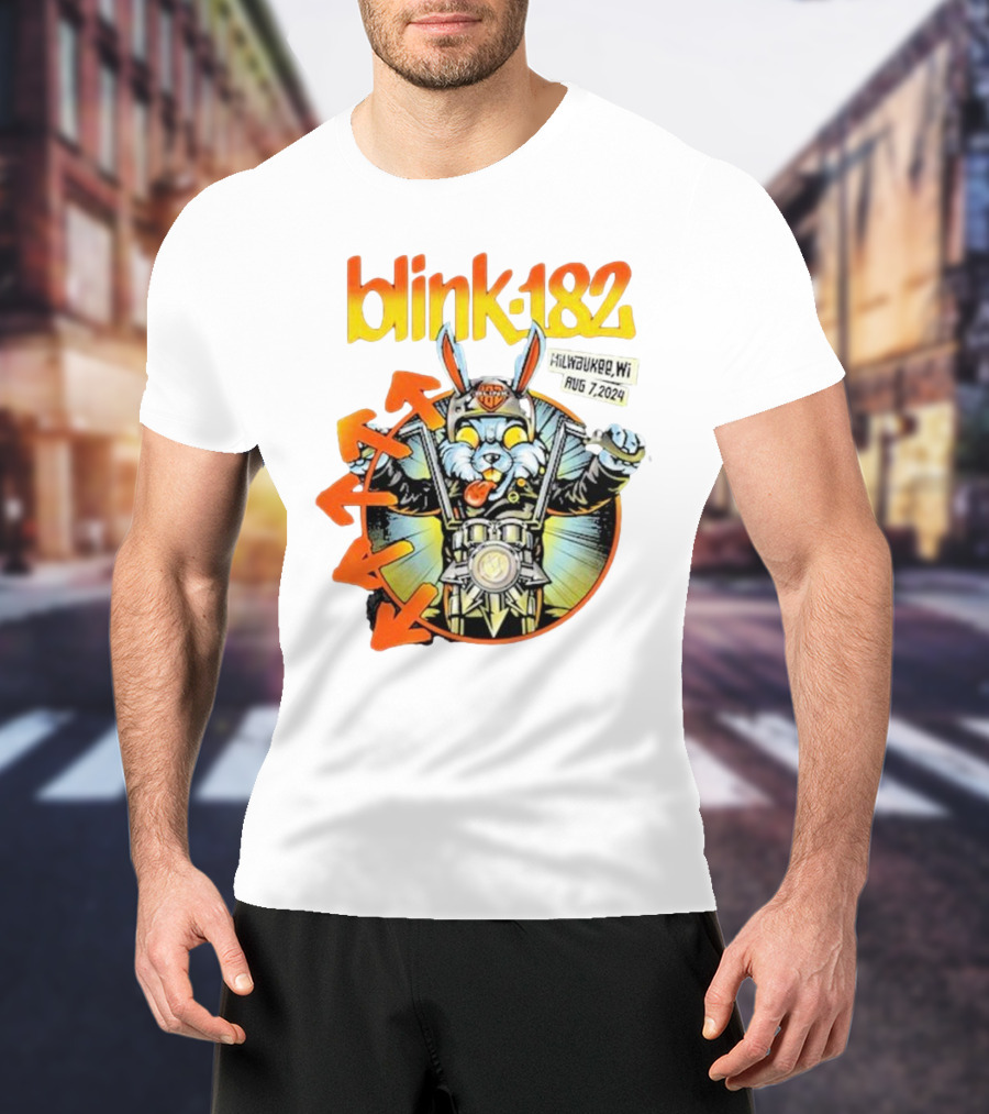 Blink-182 Concert Rabbit Milwaukee WI August 7 T-Shirt