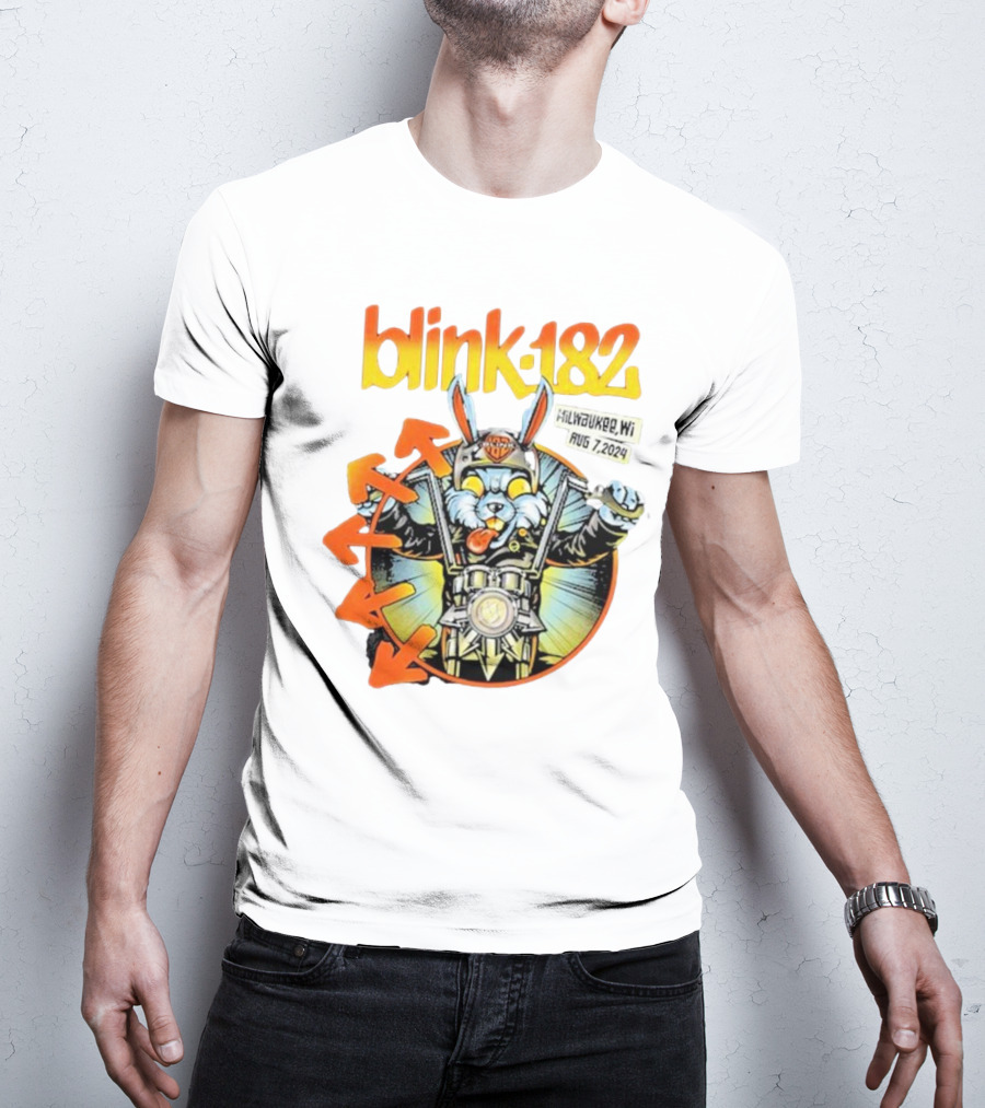 Blink-182 Concert Rabbit Milwaukee WI August 7 T-Shirt