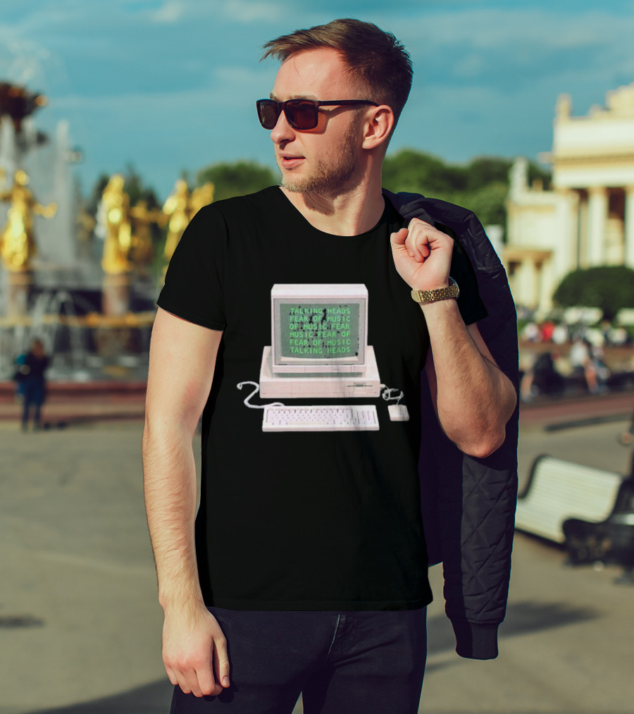 Talking Heads Fear Of Music Retro Computer Screen Display T-Shirt