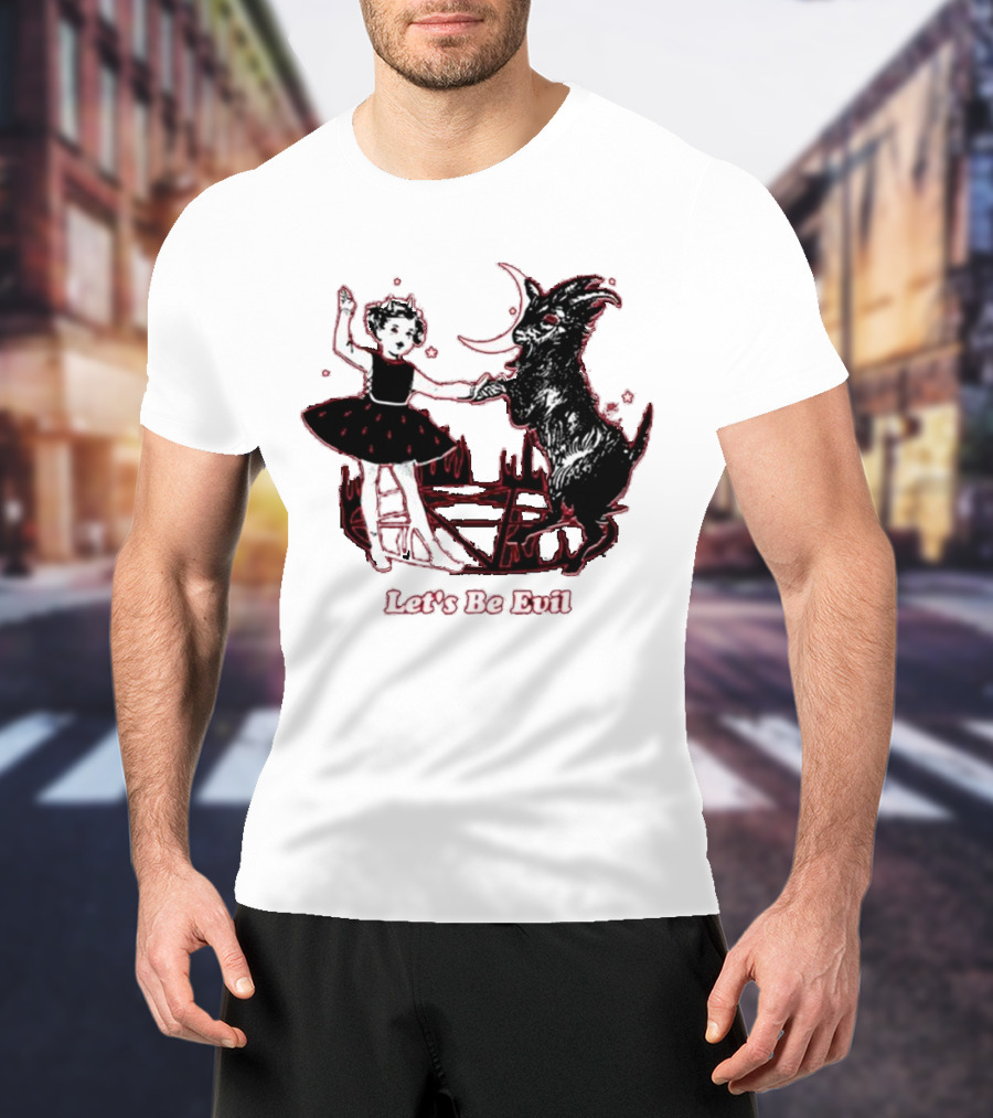 Teenhearts Let's Be Evil With Pentagram Dancing Girl And Goat T-Shirt