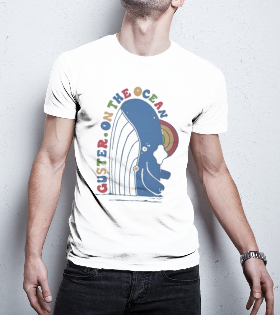 Guster On The Ocean Whale Rainbow T-Shirt