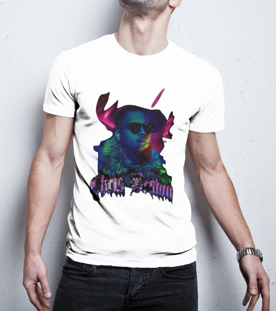 Chris Brown Northern Light Neon Style Fashion Trend T-Shirt