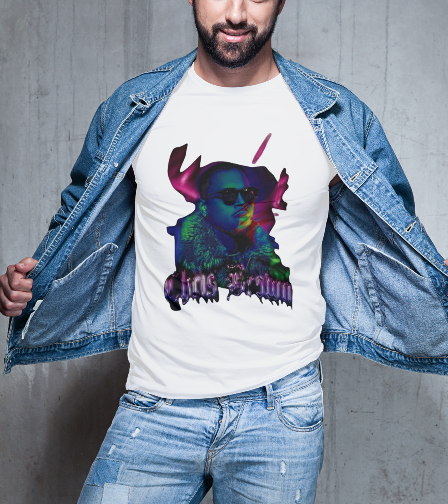 Chris Brown Northern Light Neon Style Fashion Trend T-Shirt