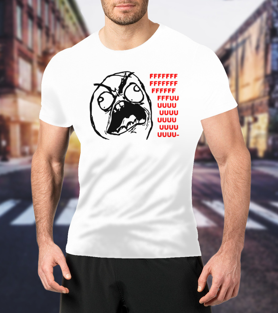 FFFFUUUU Rage Comic Meme Face T-Shirt