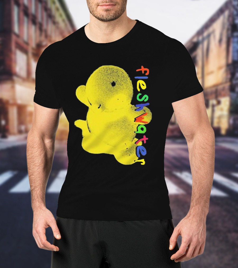 Fleshwater Colorful Text Yellow Ducky T-Shirt