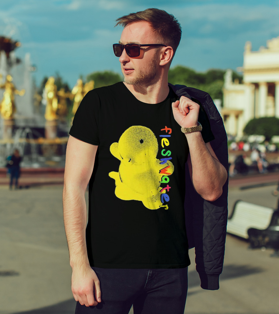 Fleshwater Colorful Text Yellow Ducky T-Shirt