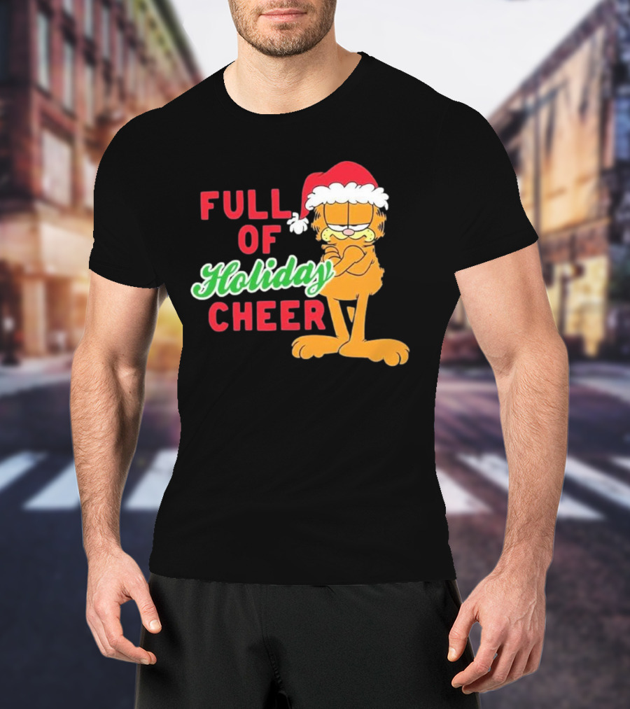 Garfield Full Of Holiday Cheer Ripple Junction T-Shirt