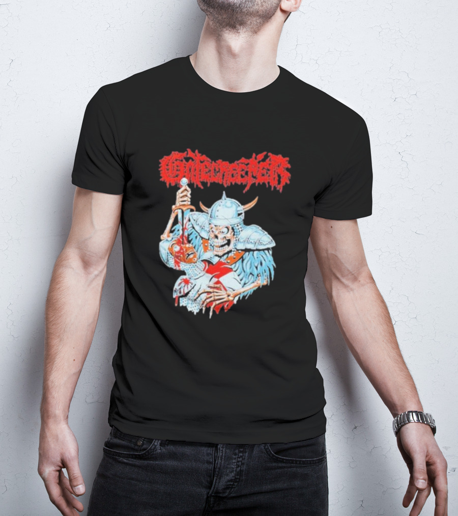 Gatecreeper Skeleton Warrior Stabbing T-Shirt