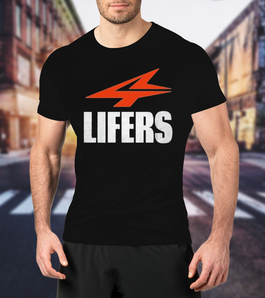 Druski 4Lifers 4 Lifers Red Lightning Bolt T-Shirt