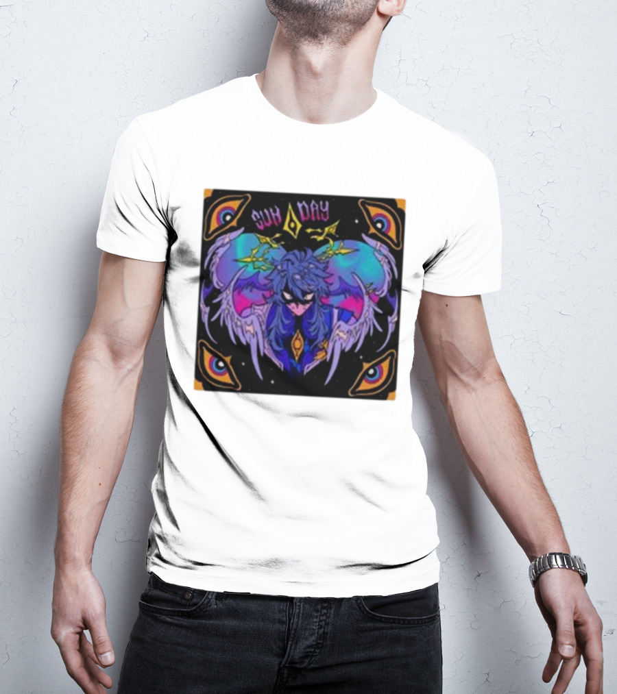 Joojooobox Sunday Honkai Star Rail Colorful Winged Figure With Celestial Eyes T-Shirt