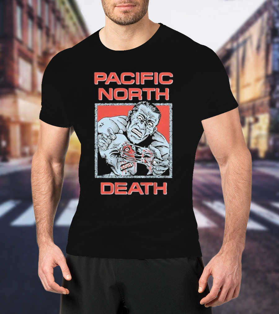 Pacific North Death Facerip Brutal New T-Shirt