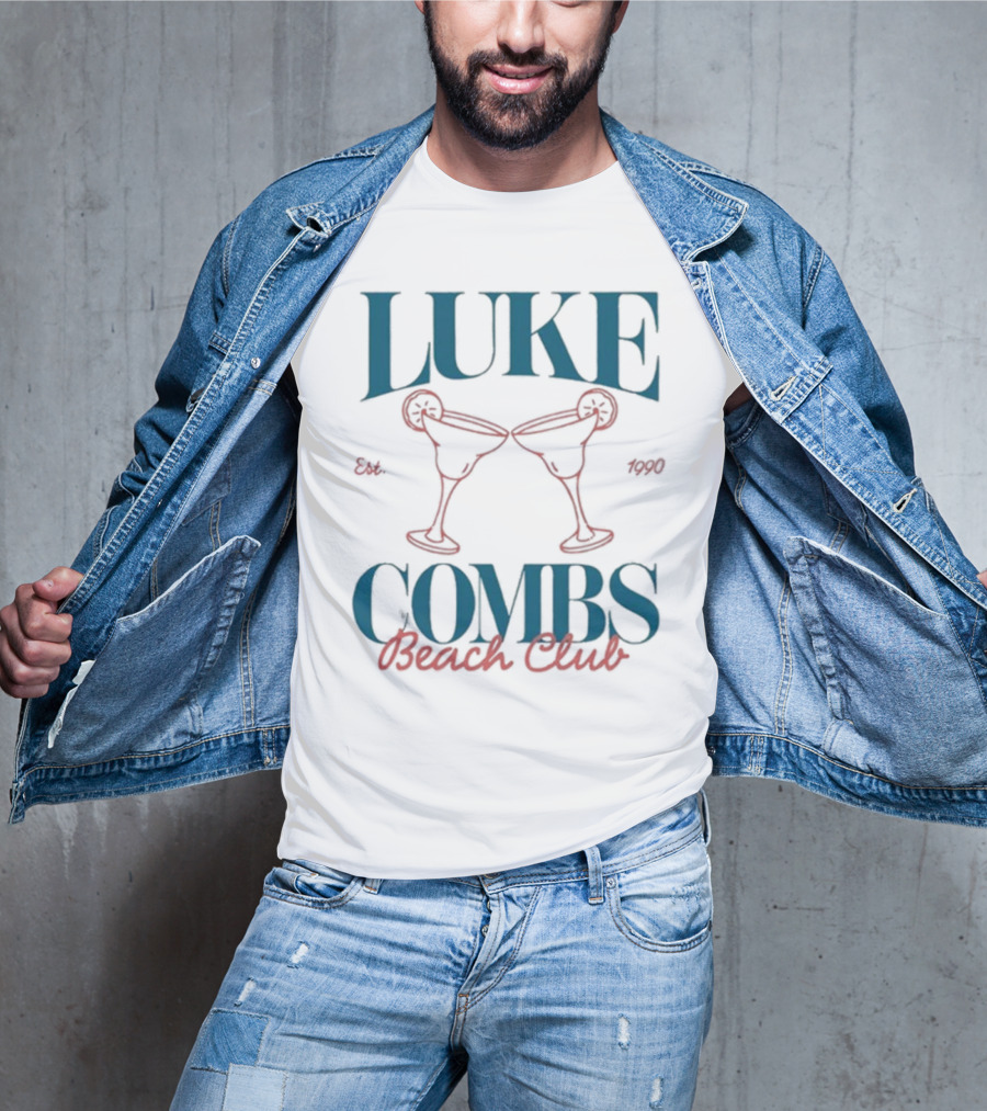 Luke Combs Beach Club Est 1990 Martini Glasses T-Shirt