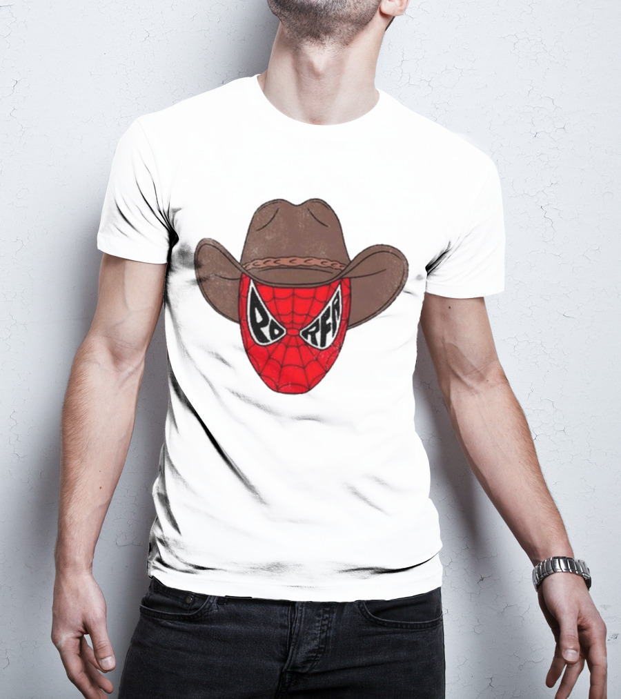 Por Favor Porfa Man Spider Cowboy Mask T-Shirt