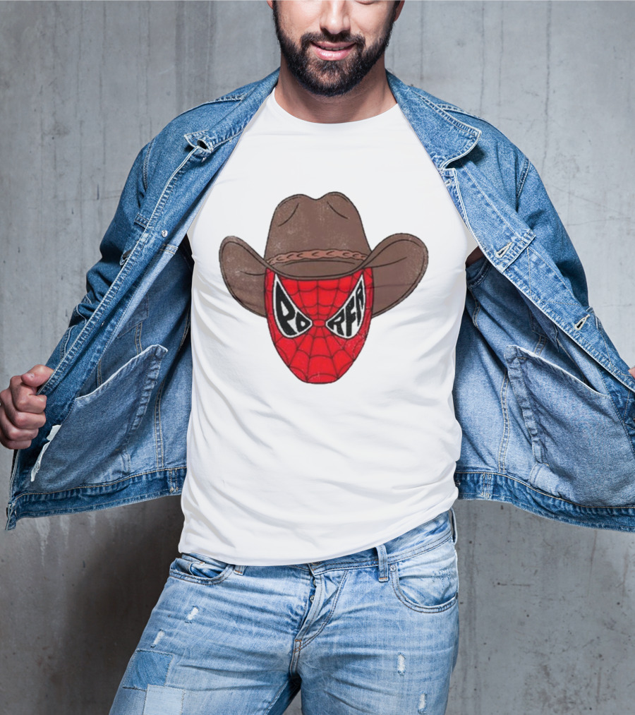 Por Favor Porfa Man Spider Cowboy Mask T-Shirt