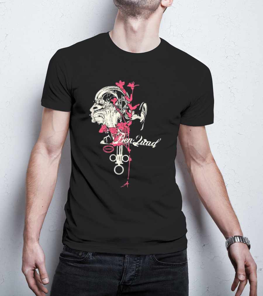 Purenoise Ben Quad Anatomy Circuit Roses Skull T-Shirt