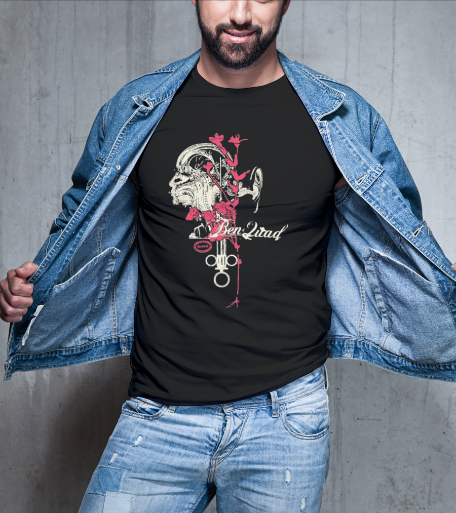 Purenoise Ben Quad Anatomy Circuit Roses Skull T-Shirt