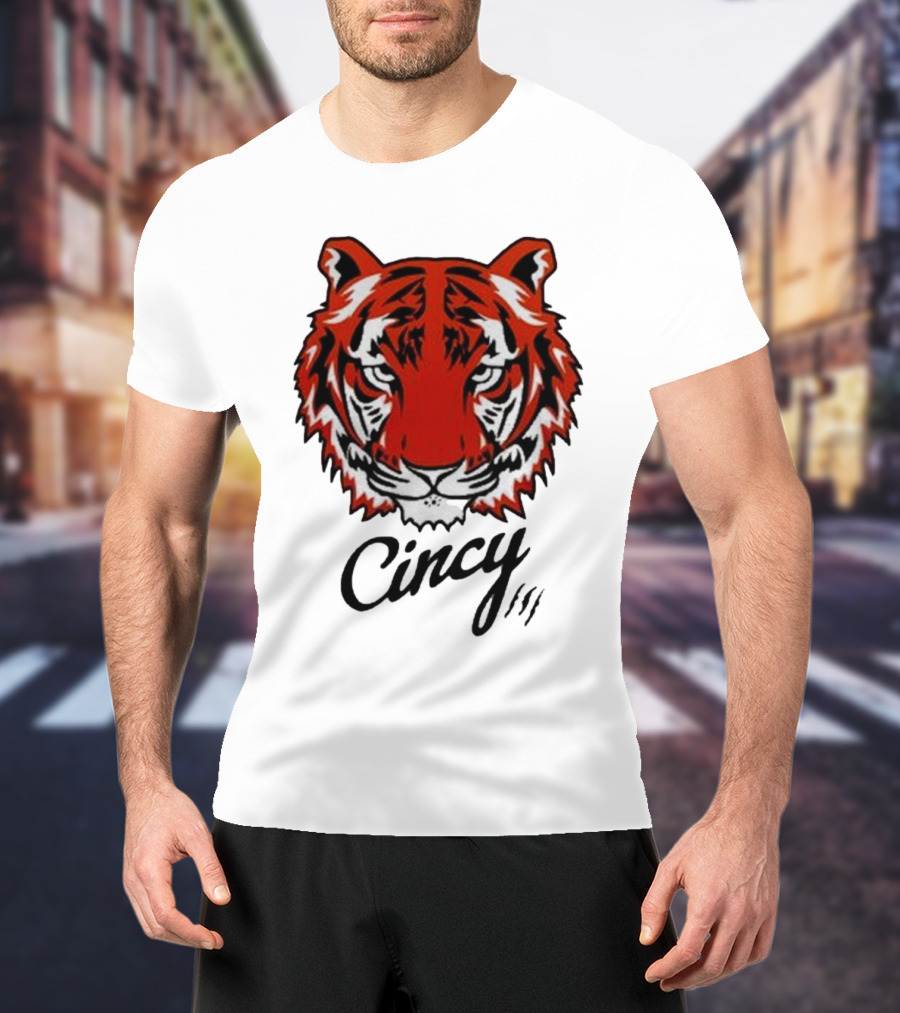 Cincinnati Bengals Cincy The Tiger Head T-Shirt