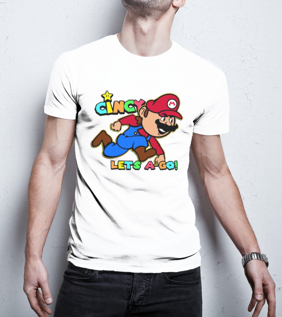 Cincy Let's A-Go Mr Mario Cincinnati T-Shirt