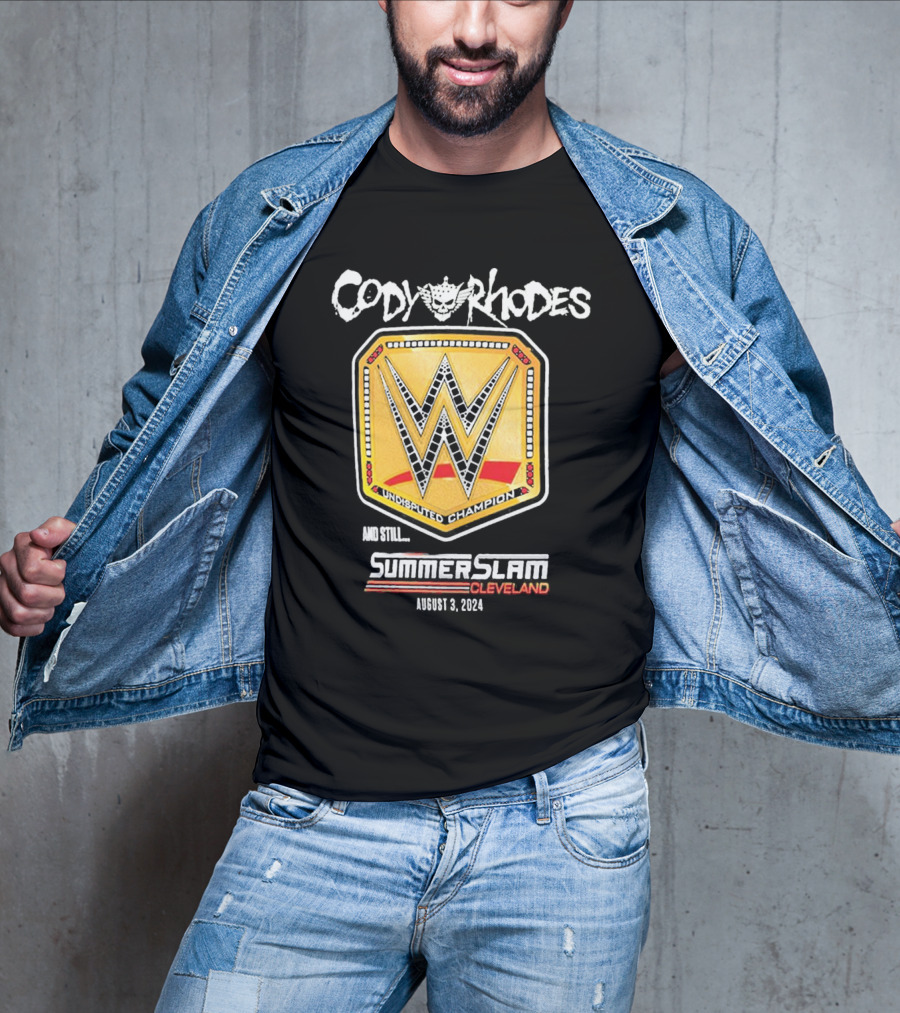 Cody Rhodes Undisputed Champion SummerSlam Cleveland August 3 T-Shirt