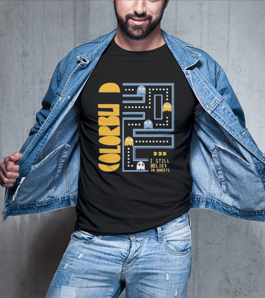 Colorblind I Still Believe In Ghosts Pac-Man Ghosts Maze T-Shirt