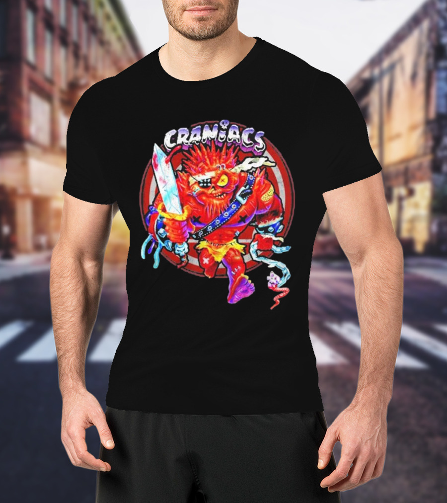Craniacs Sonny Monster Warrior With Spiked Hair And Eye Patch Holding Sword T-Shirt