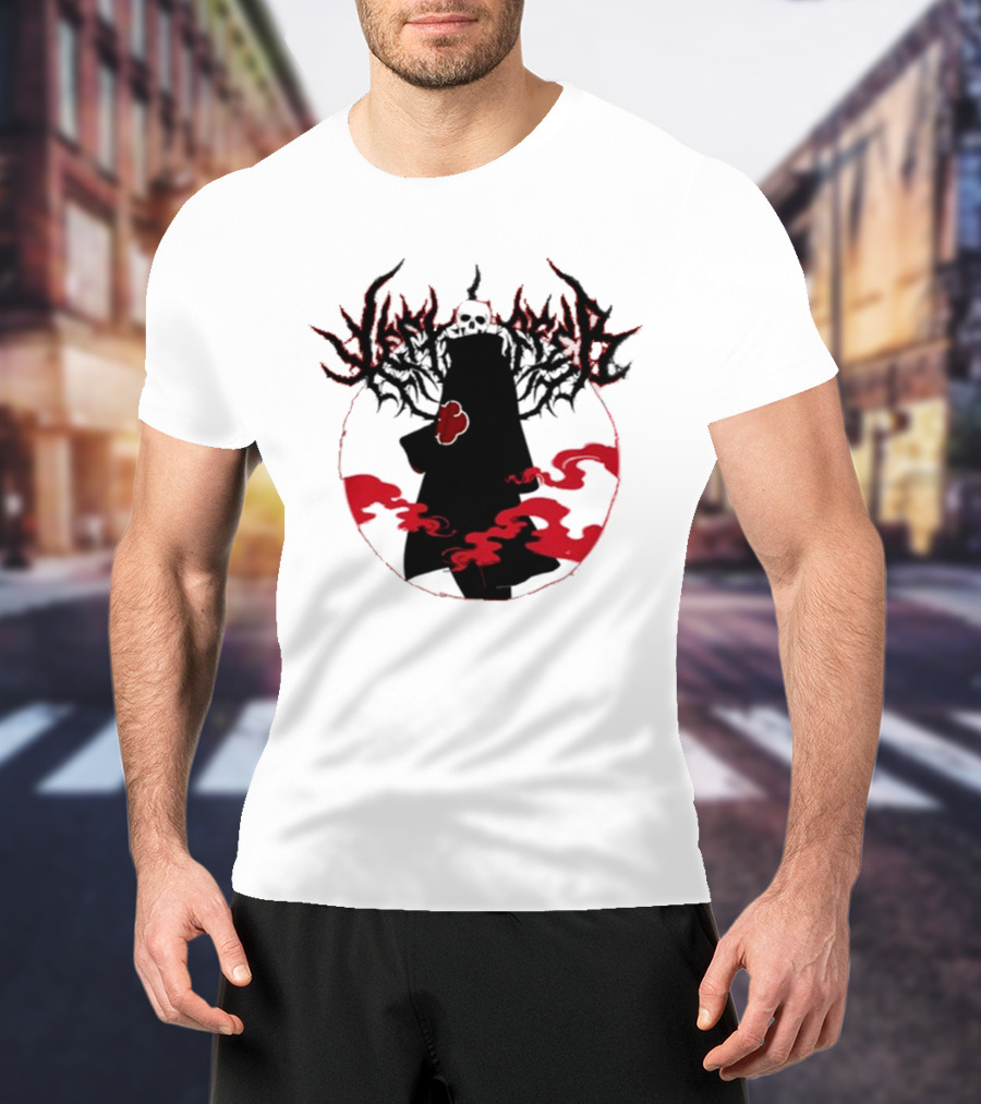 Left To Suffer Ninja Skull Shadow Red Cloud T-Shirt