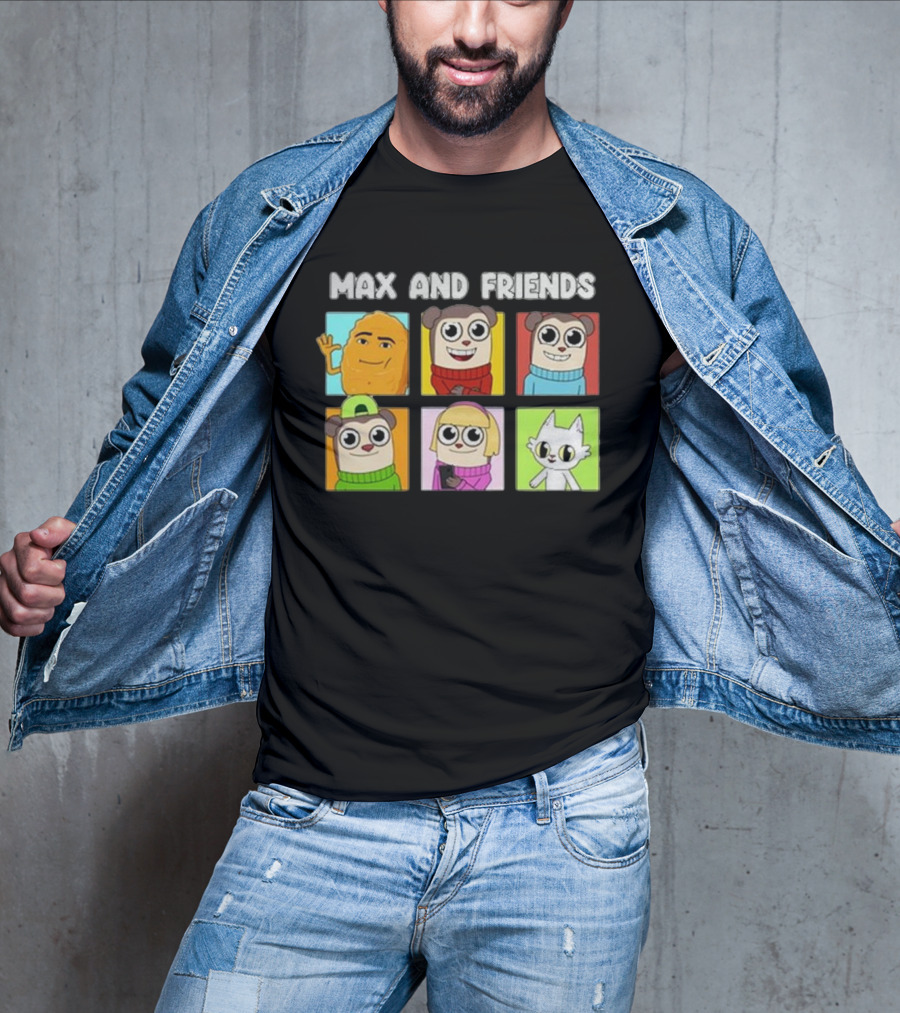 Max And Friends Cartoon Characters Collection T-Shirt
