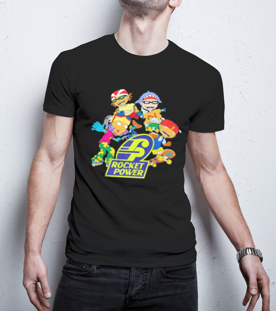 Rocket Power Cartoon Characters Action Scene T-Shirt