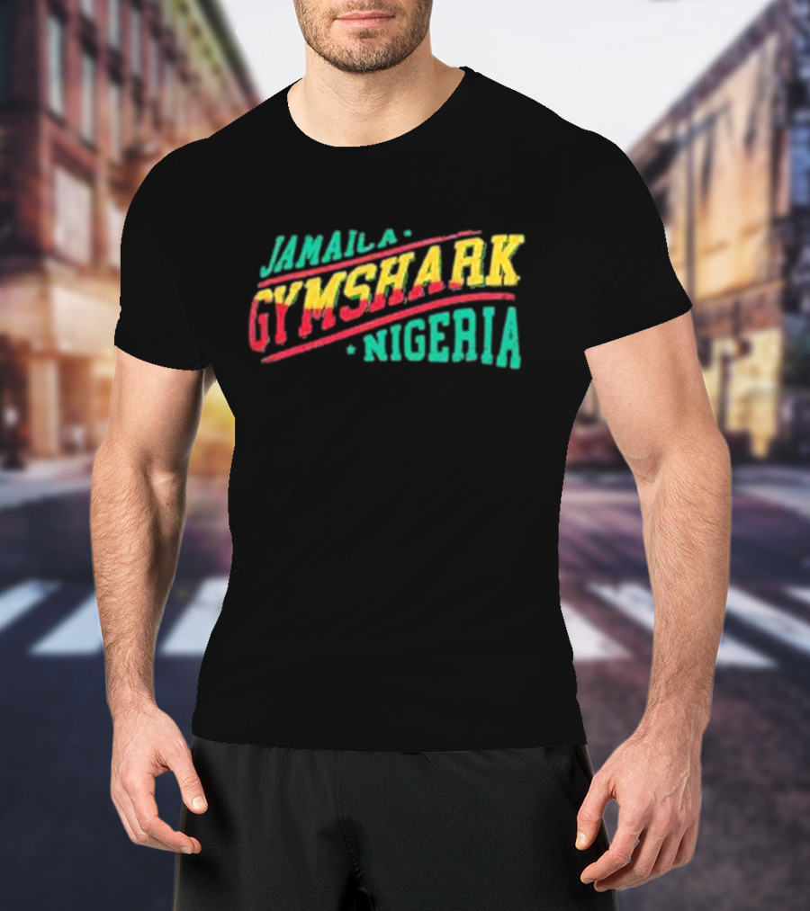 Jamaica Gymshark Nigeria Vintage Text T-Shirt