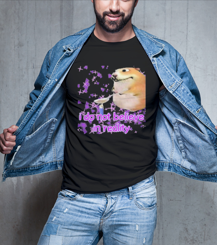 I Do Not Believe In Reality Doge Spoon Purple Stars T-Shirt