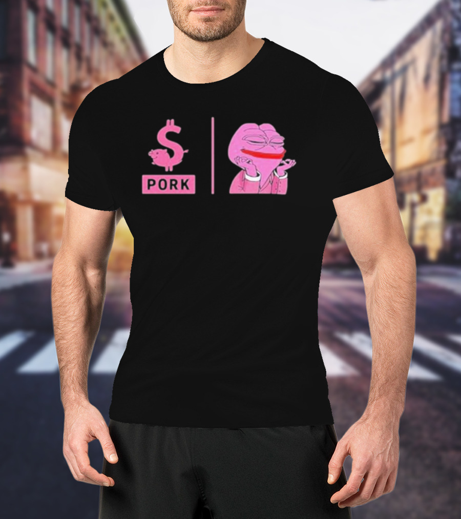 Pork $pork Pepe Meme Pink Frog T-Shirt