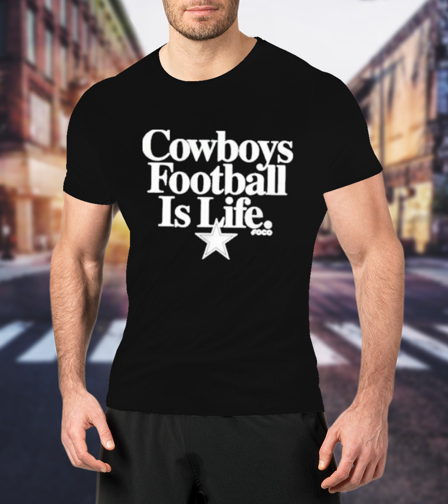 Calvin Watkins Cowboys Football Is Life Star Foco T-Shirt
