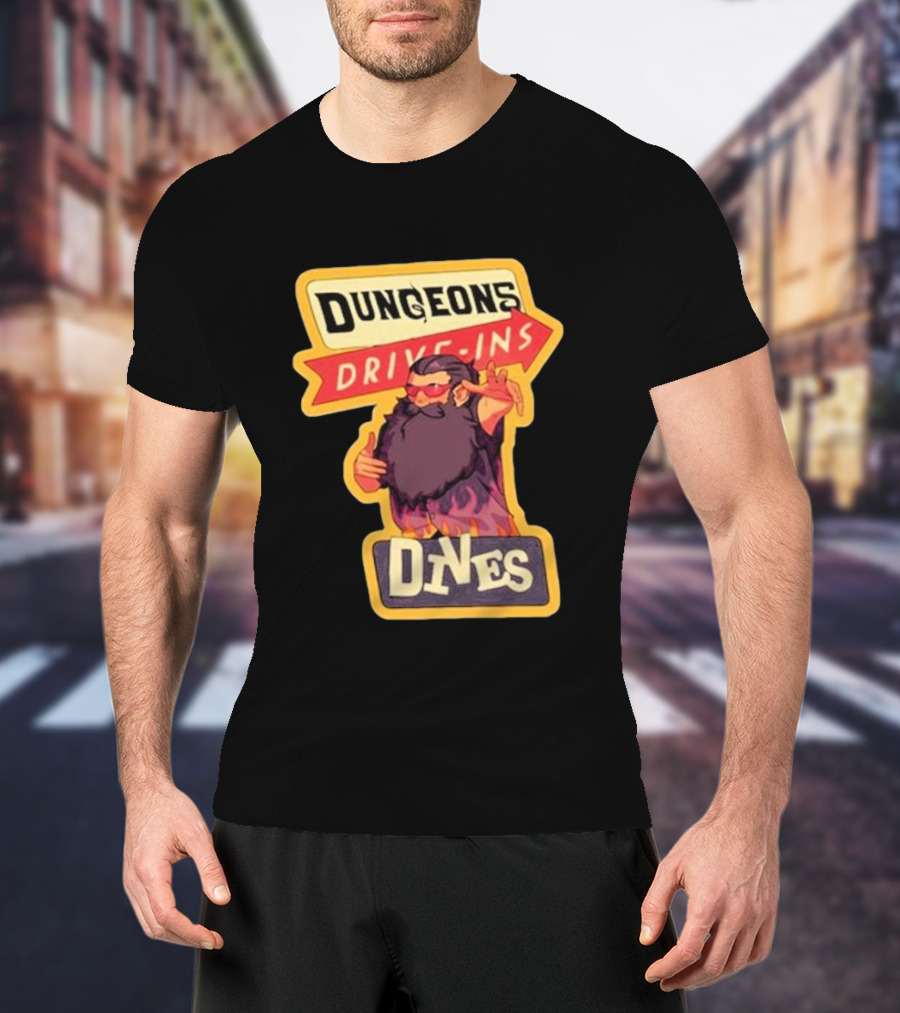 Dungeons Drive-Ins Dives Catskullery Senshi T-Shirt