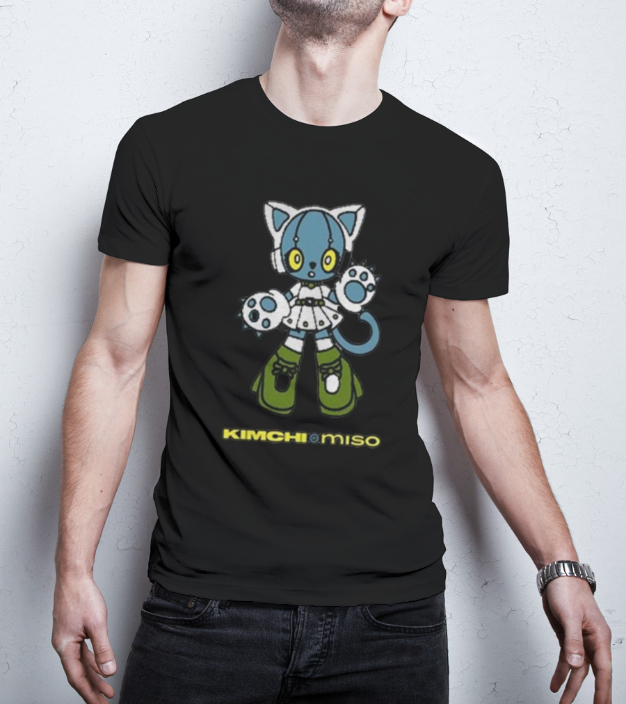KIMCHI And Miso Futuristic Feline Character T-Shirt