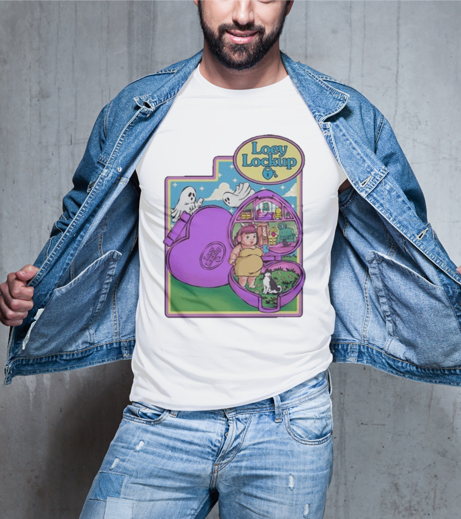 Loey Lane Loey Lockup Heart-Shaped Haunted Toy With Ghosts And Puppy T-Shirt