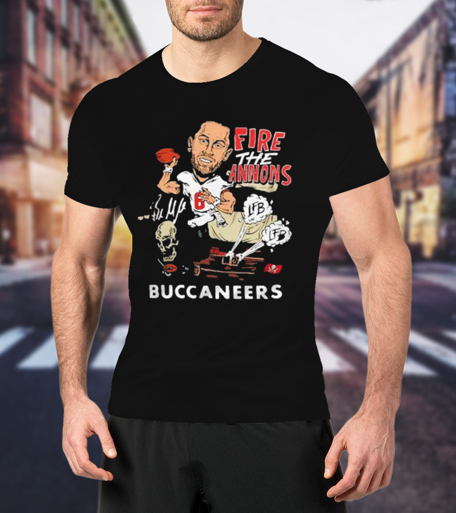 Fire The Cannons Buccaneers NFL Quarterback Caricature T-Shirt