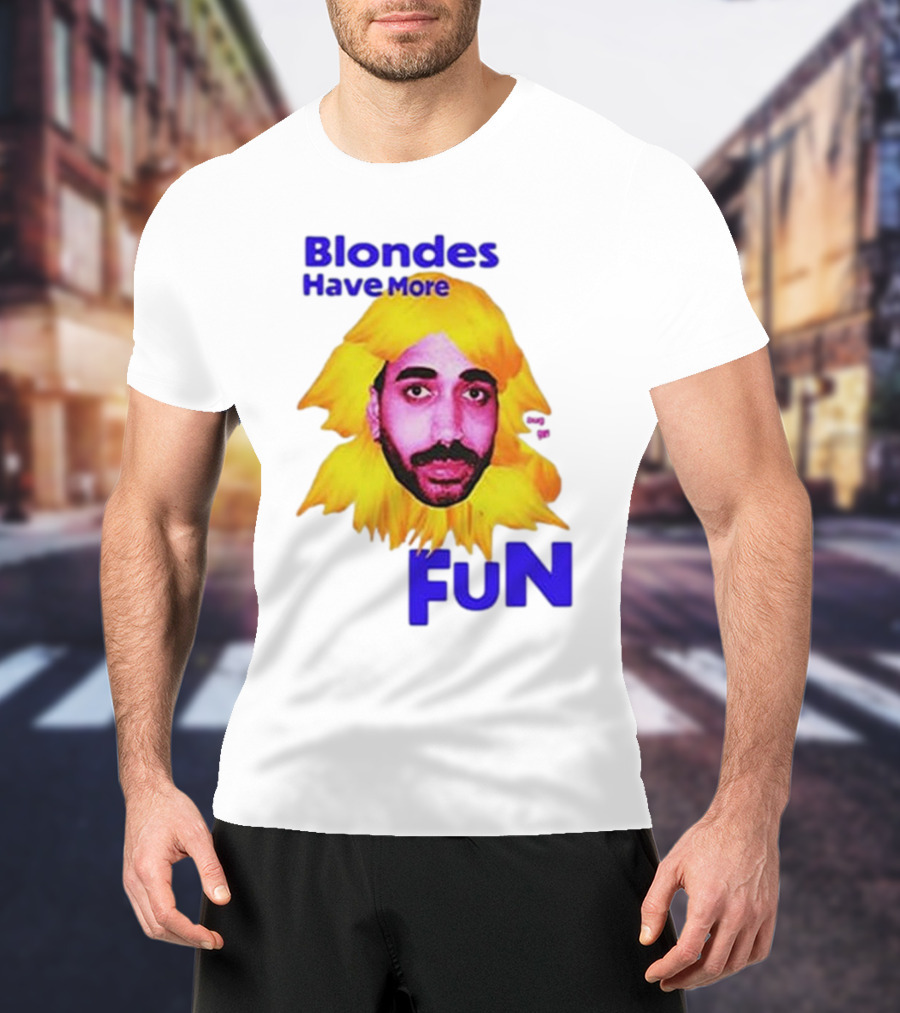 Blondes Have More Fun Face Yellow Hair T-Shirt