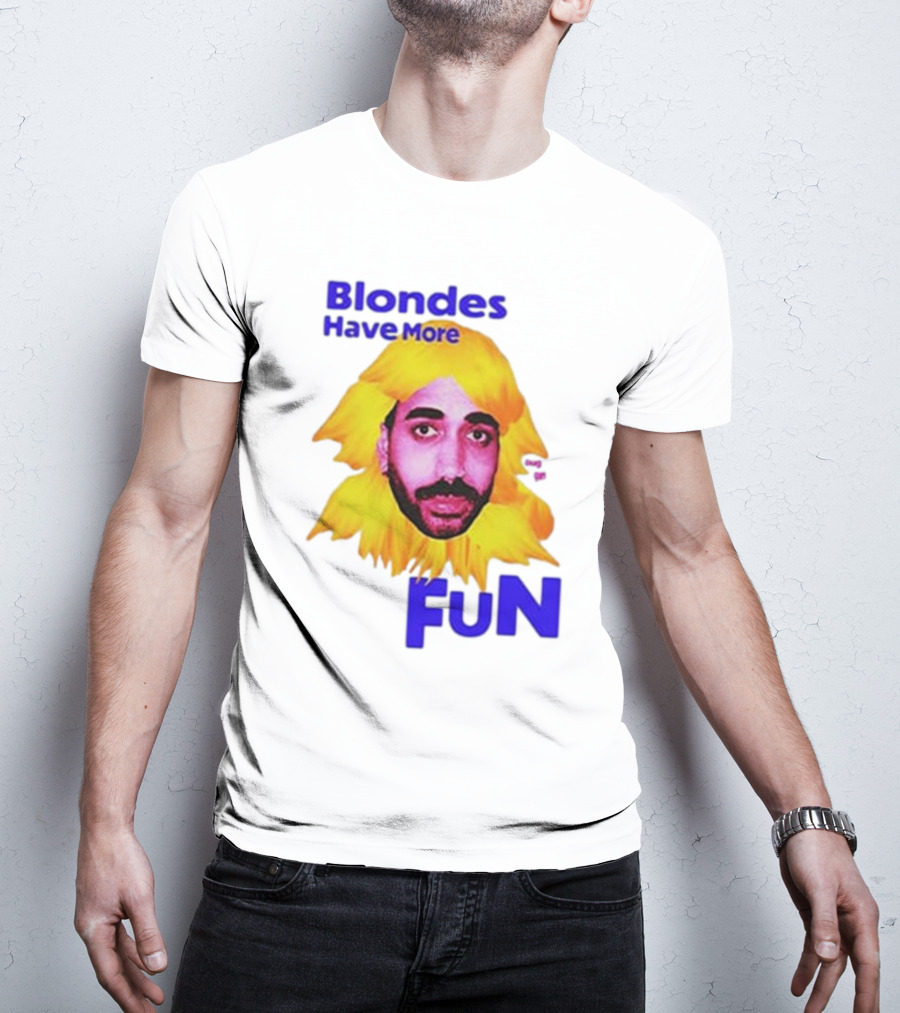 Blondes Have More Fun Face Yellow Hair T-Shirt