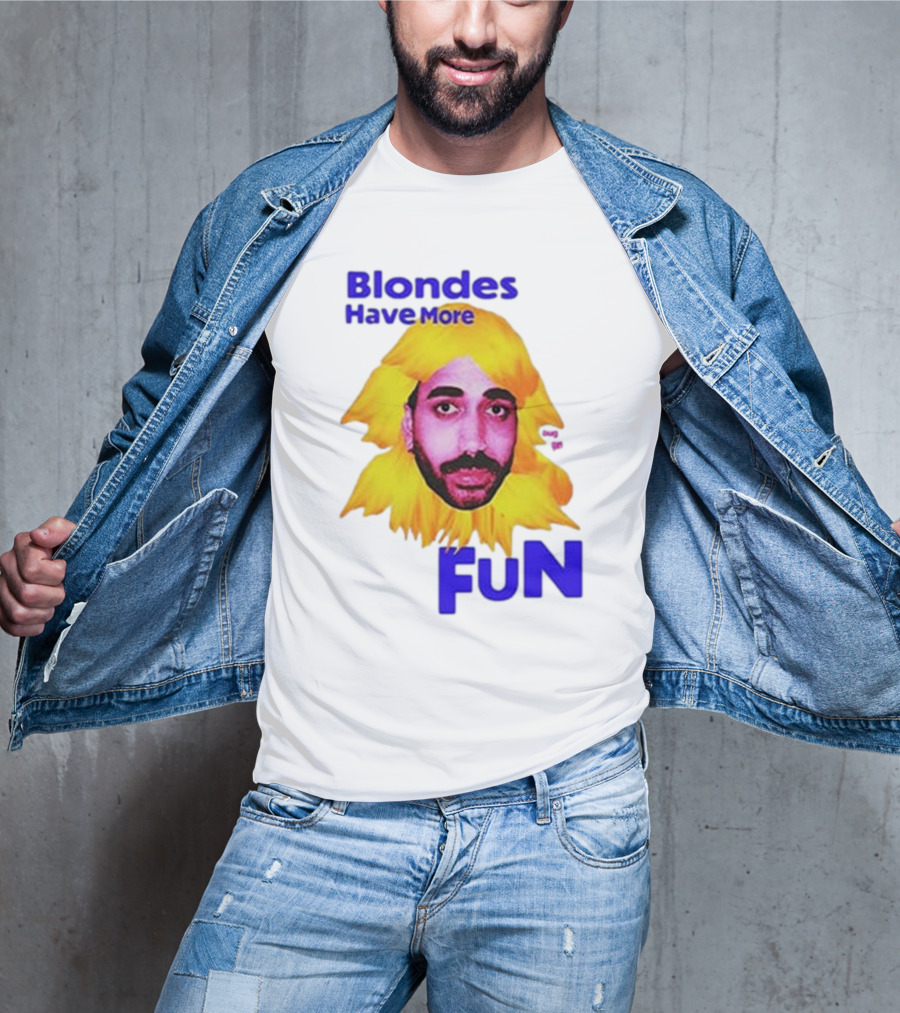 Blondes Have More Fun Face Yellow Hair T-Shirt