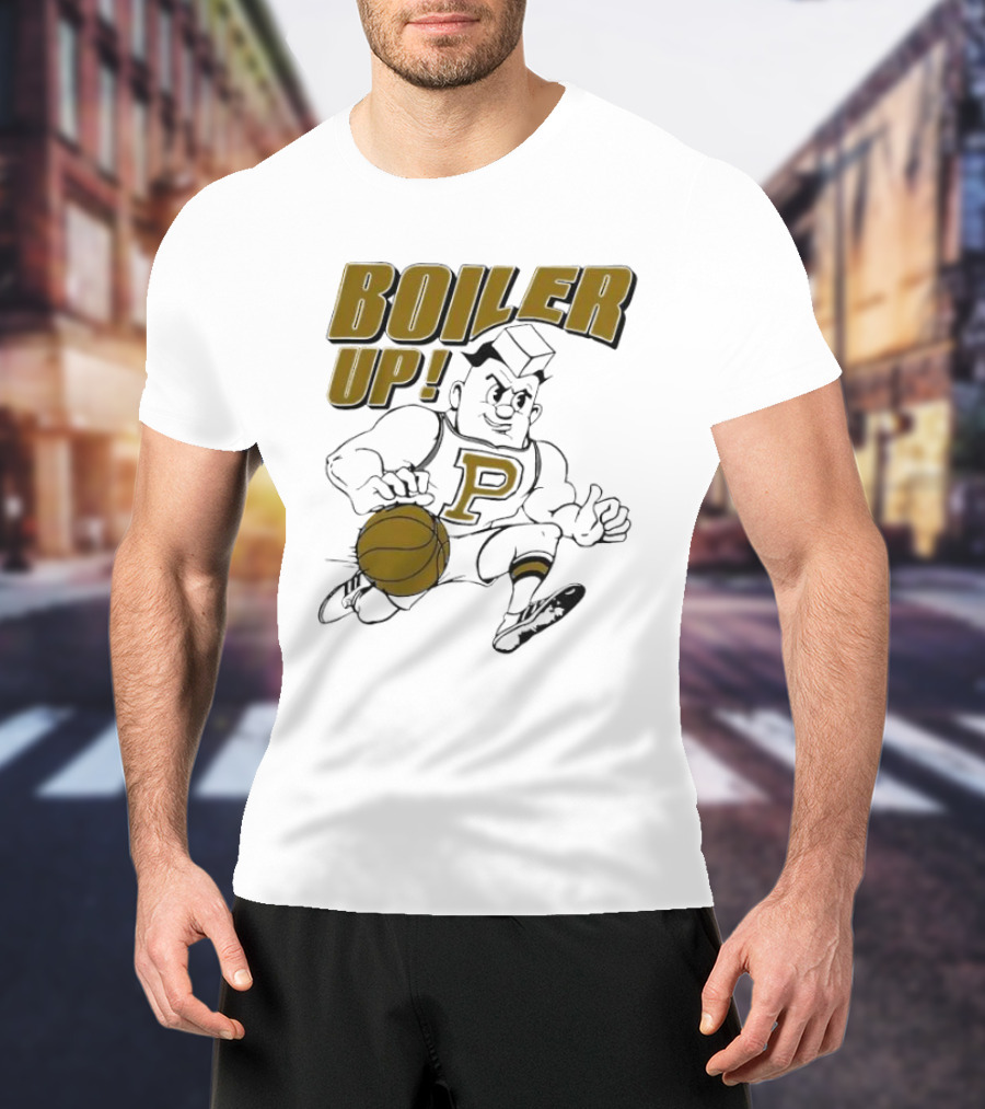 BOILER UP Basketball 70's Mascot P T-Shirt
