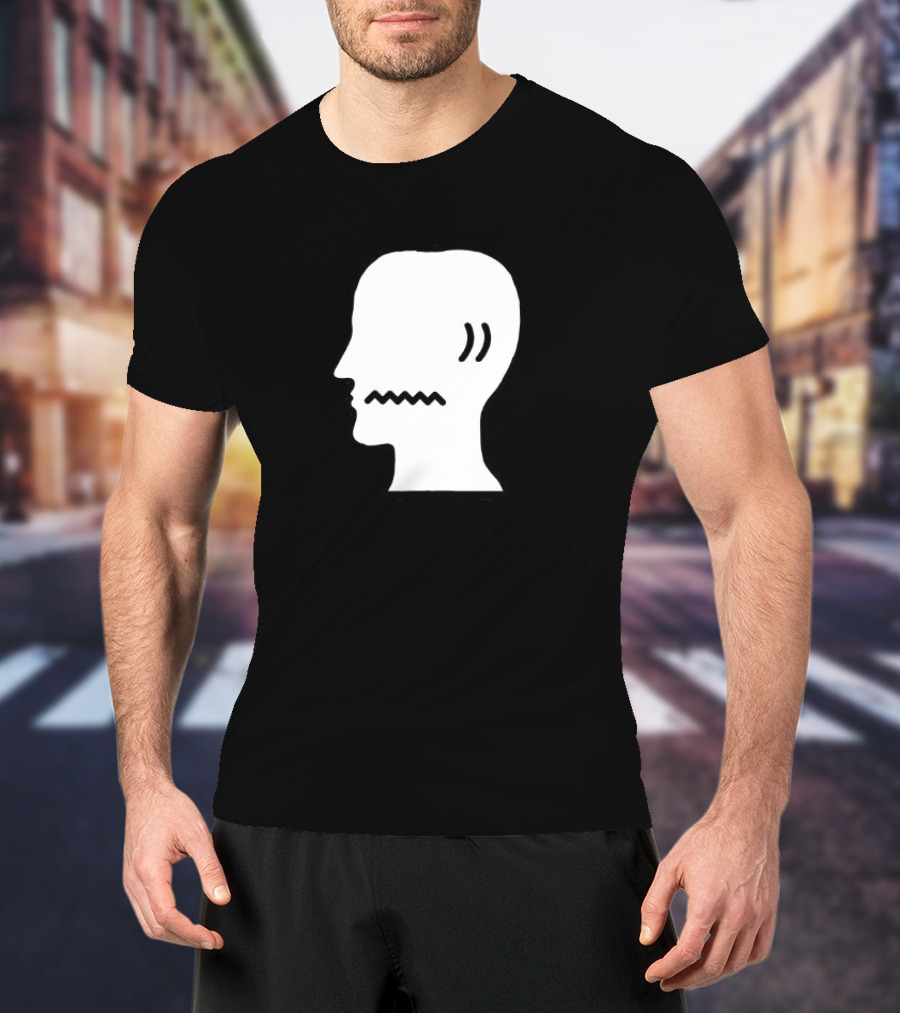 Brain Dead Head Profile Icon With Zigzag Mouth T-Shirt