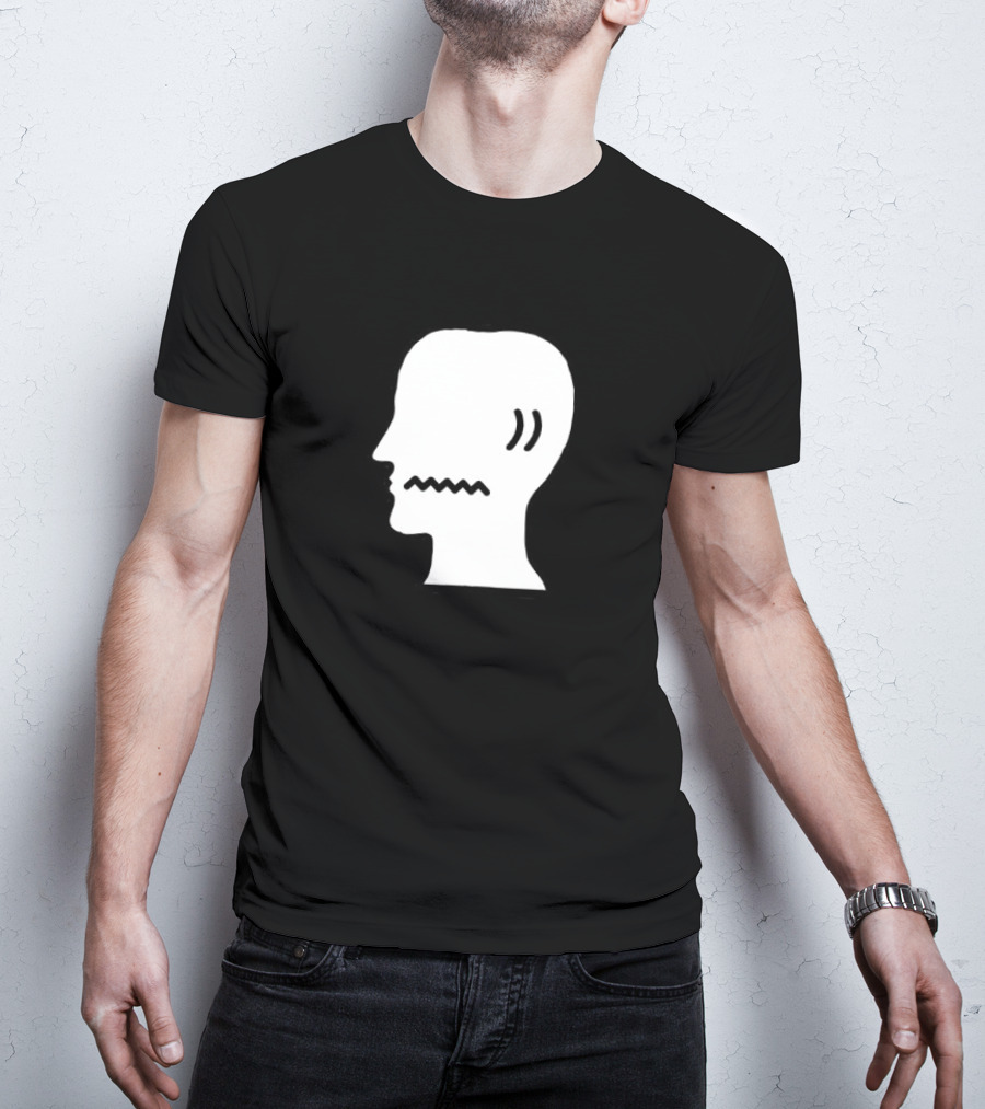 Brain Dead Head Profile Icon With Zigzag Mouth T-Shirt