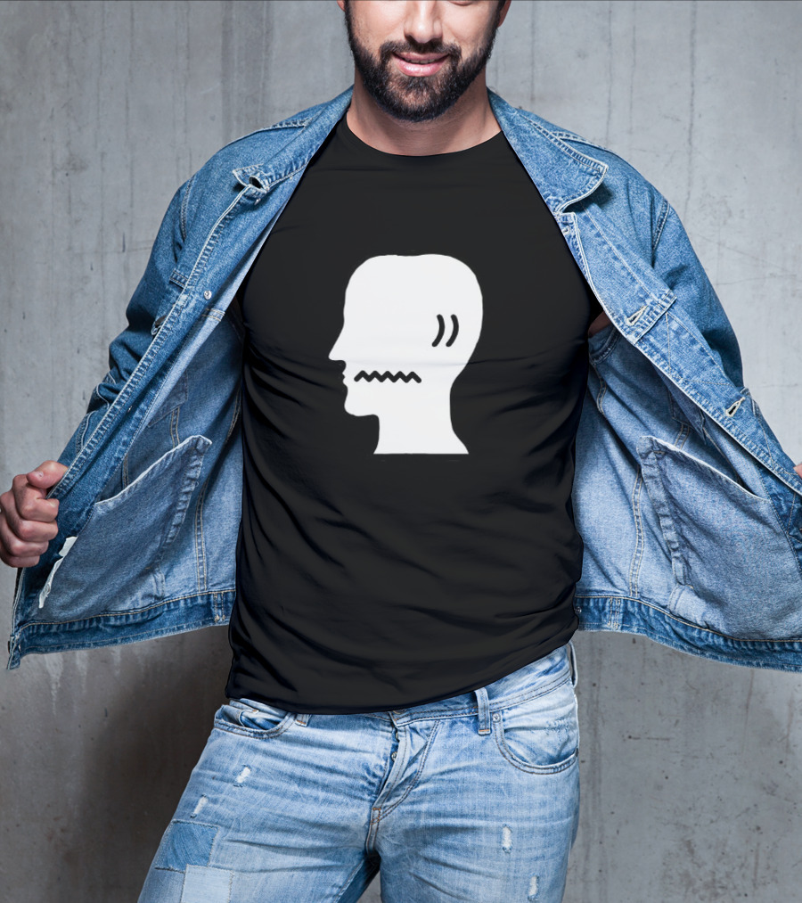 Brain Dead Head Profile Icon With Zigzag Mouth T-Shirt