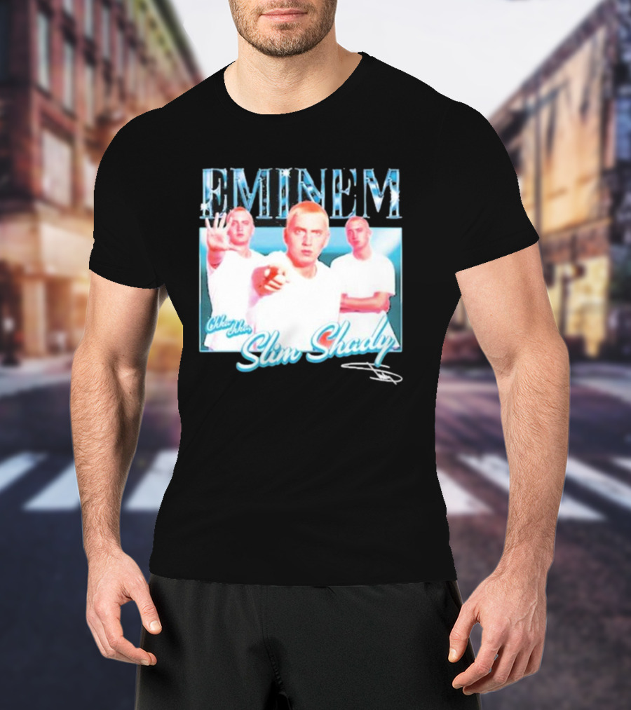 Eminem Eminem Chka Chka Slim Shady Trio Image T-Shirt