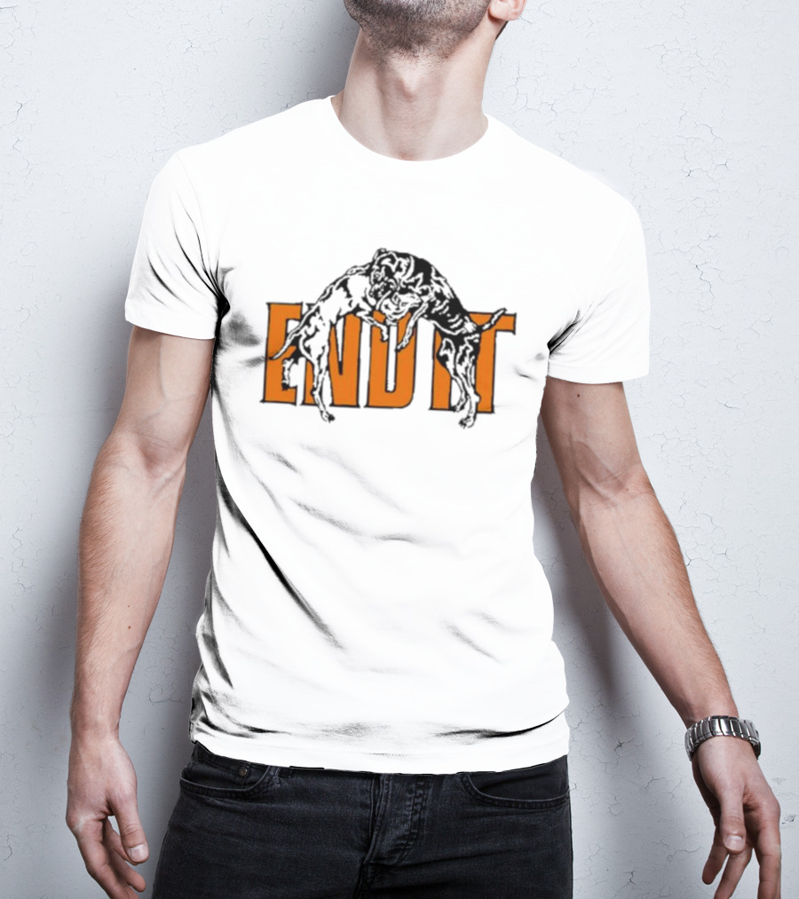 End It Isthatadug Dog Wrestling Emblem T-Shirt