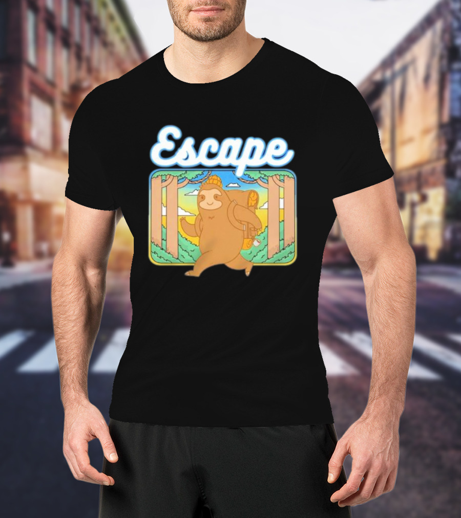 Escape The Ordinary Sloth Walking Through Nature T-Shirt
