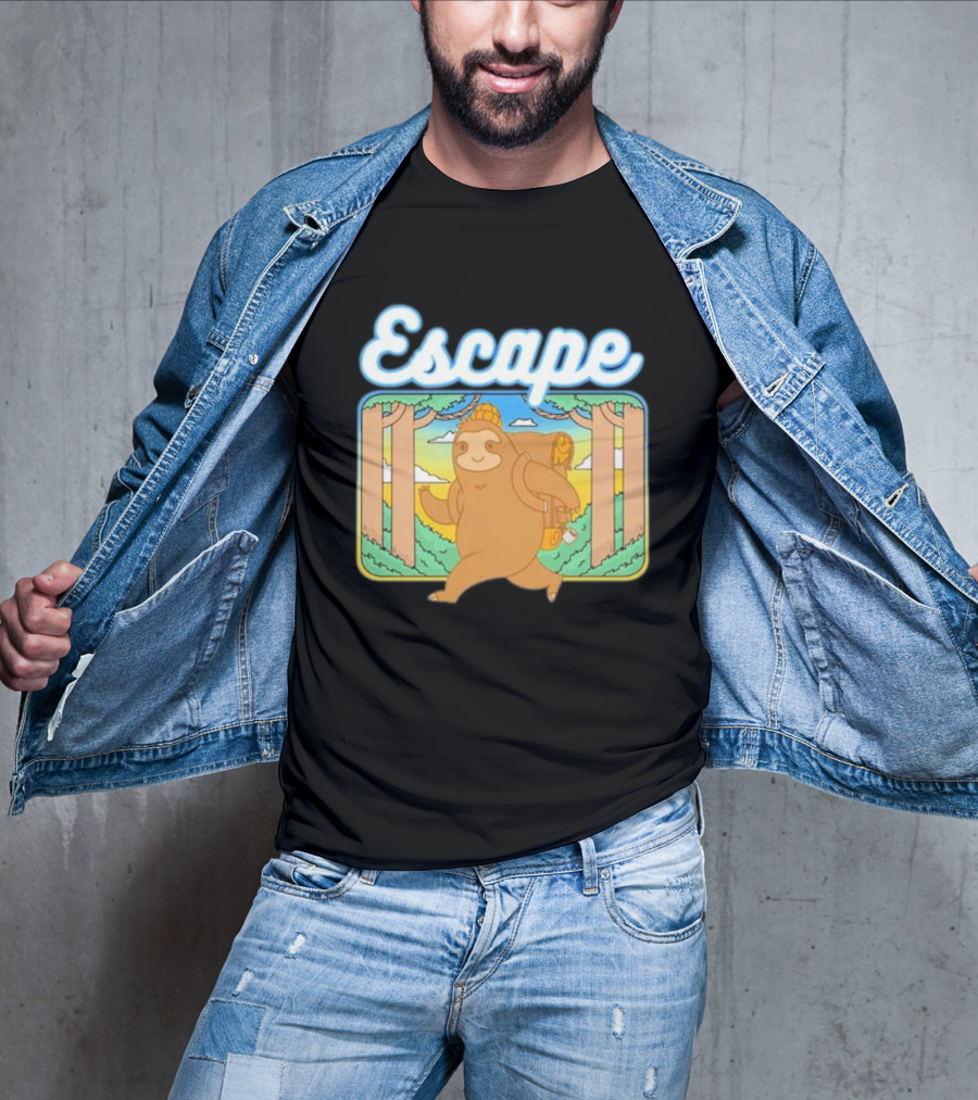 Escape The Ordinary Sloth Walking Through Nature T-Shirt