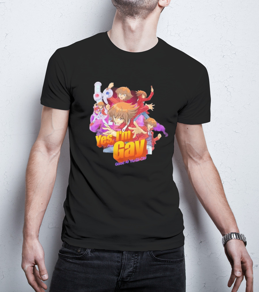 Yes I'm Gay Good At Yu-Gi-Oh Jaden Yuki Anime Character T-Shirt