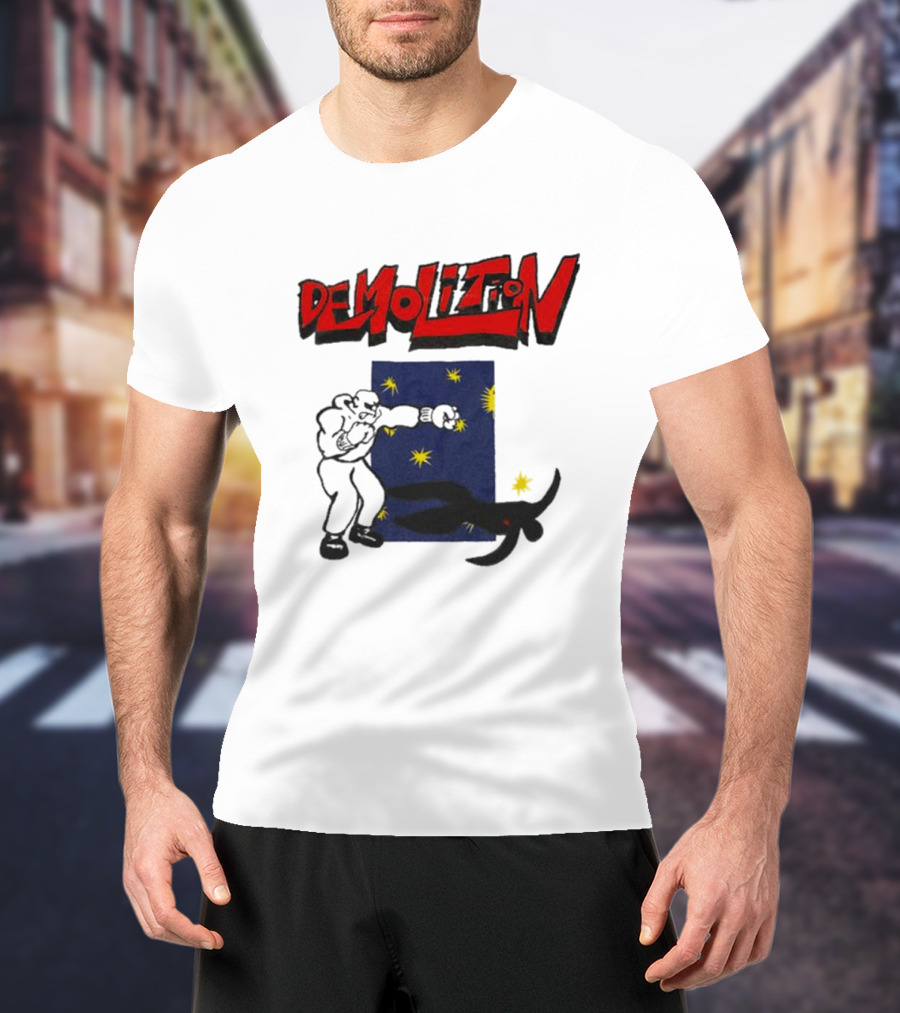 Demolition Extremely Good Boxing Punch Against Starry Night Shadow T-Shirt